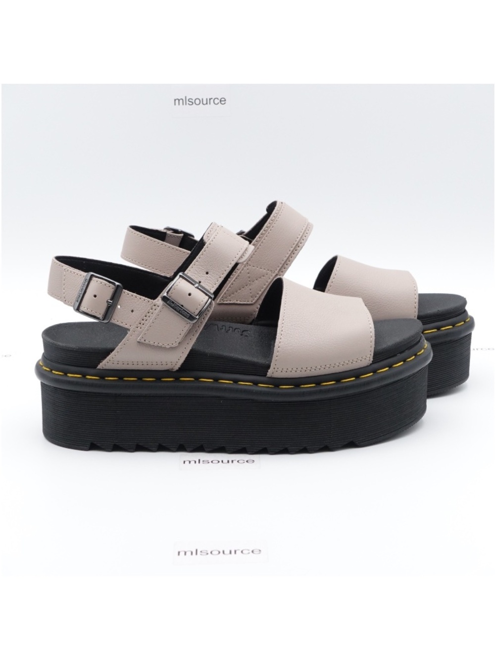 NEW Dr. Martens Voss Quad PISA Leather Platform Sandals - Picture 3 of 7
